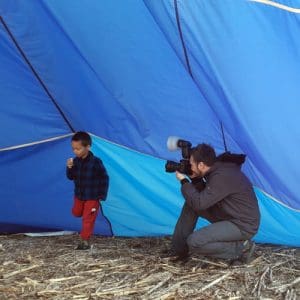 Servizio fotografico in mongolfiera