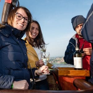 Degustazione vini in mongolfiera